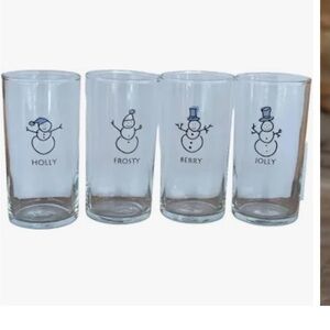 Vintage set of 4 Libby Holiday Glasses